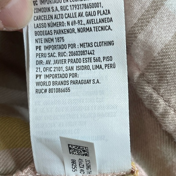 American Eagle Outfitters Pink and Yellow Plaid Flannel, Pearl Snaps - Picture 9 of 10